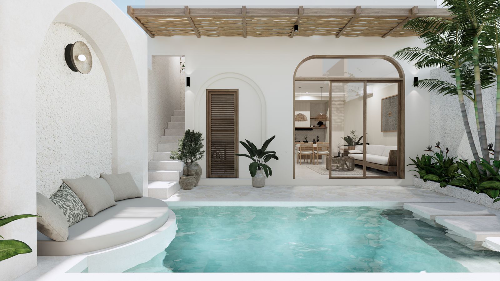 Calm Mediterranean-style Bali villa with a private pool